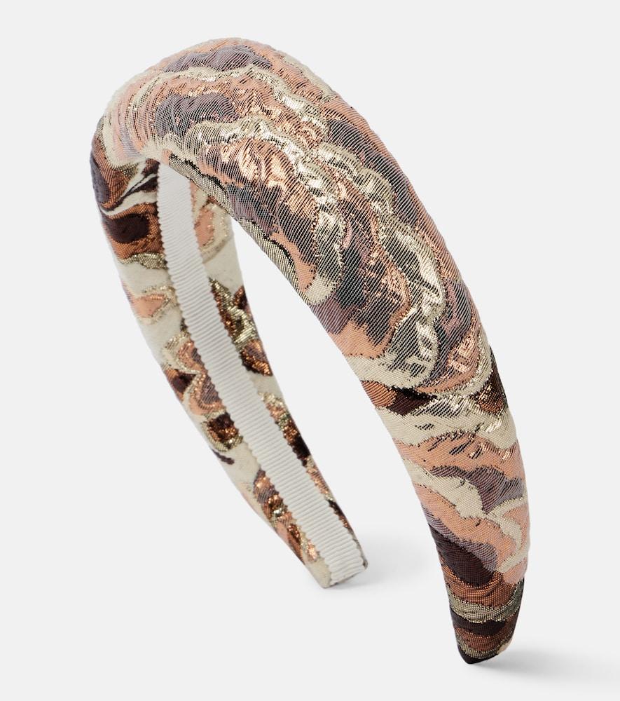 valentino jacquard lamé headband