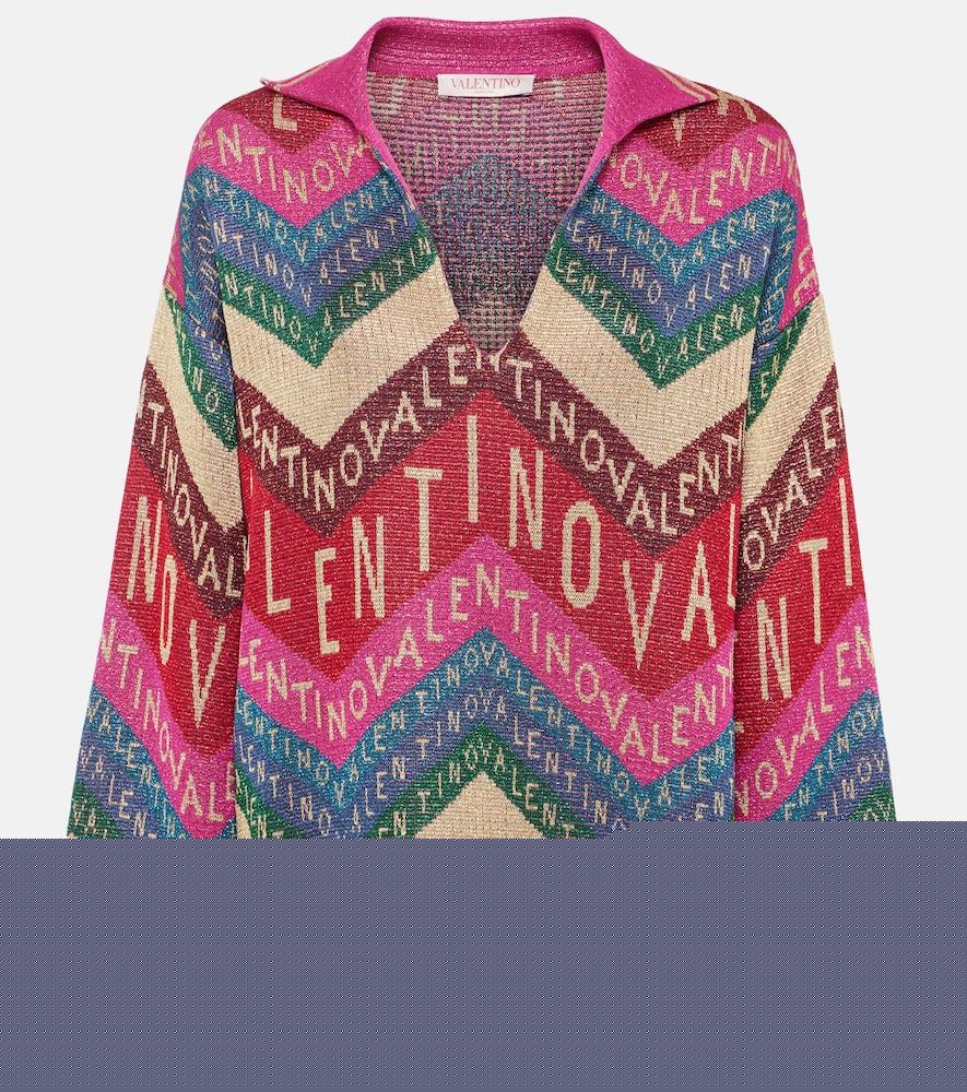 valentino logo intarsia sweater