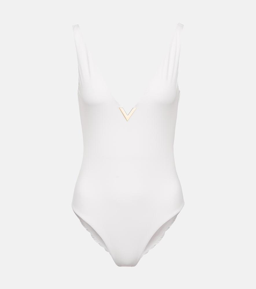 valentino logo swimsuit