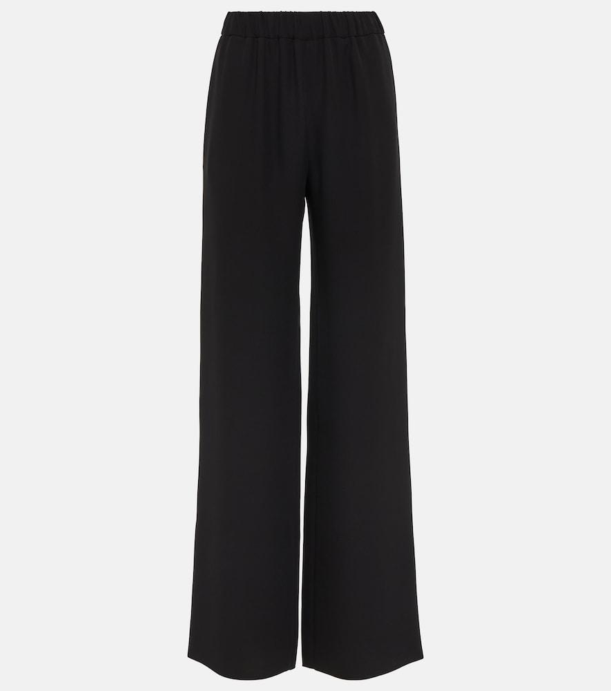 valentino mid-rise silk wide-leg pants