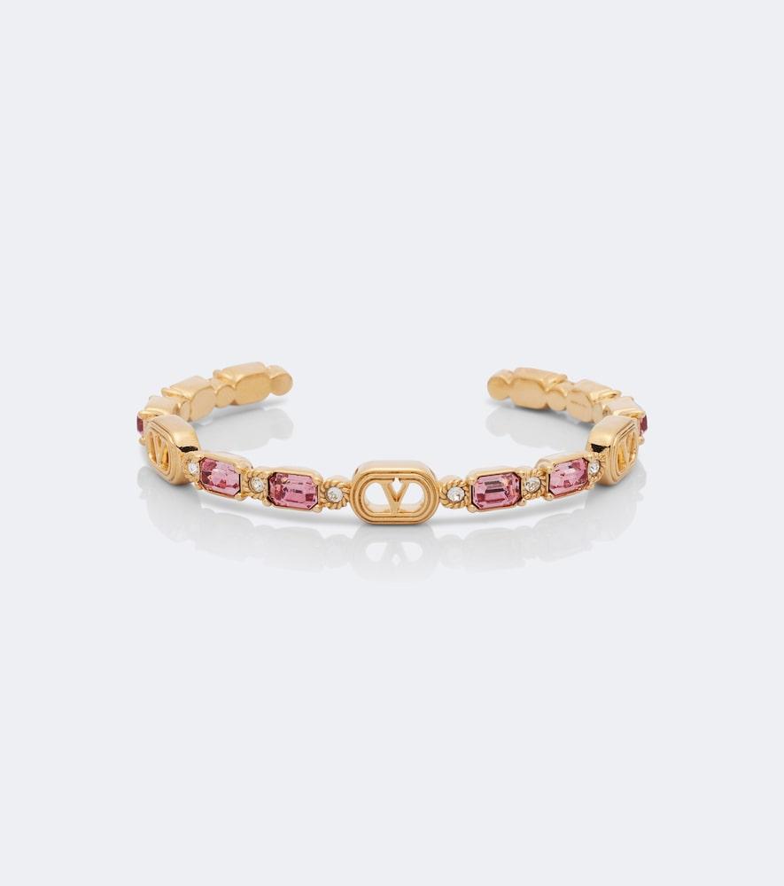 valentino ovalette swarovski-embellished cuff bracelet
