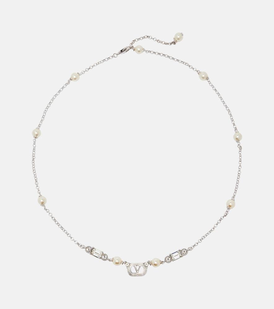 valentino ovalette swarovski-embellished necklace