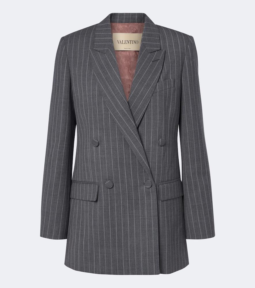 valentino pinstripe virgin wool blazer