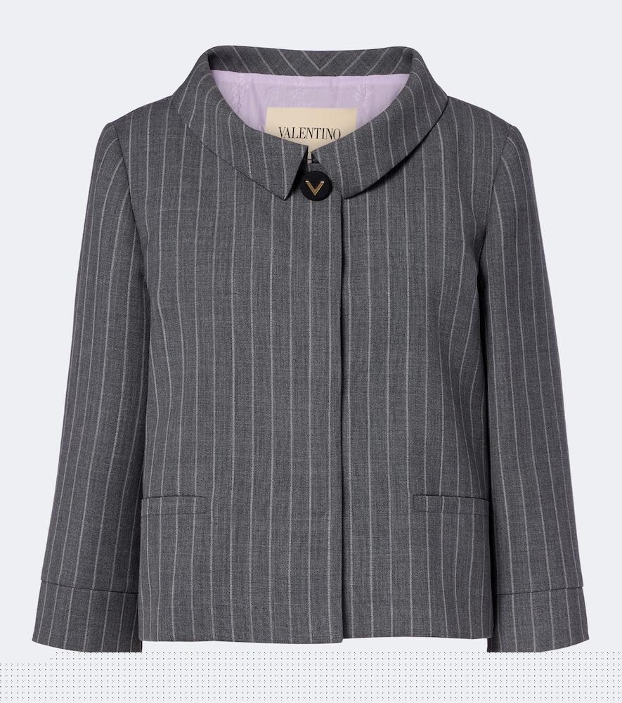 valentino pinstripe virgin wool jacket