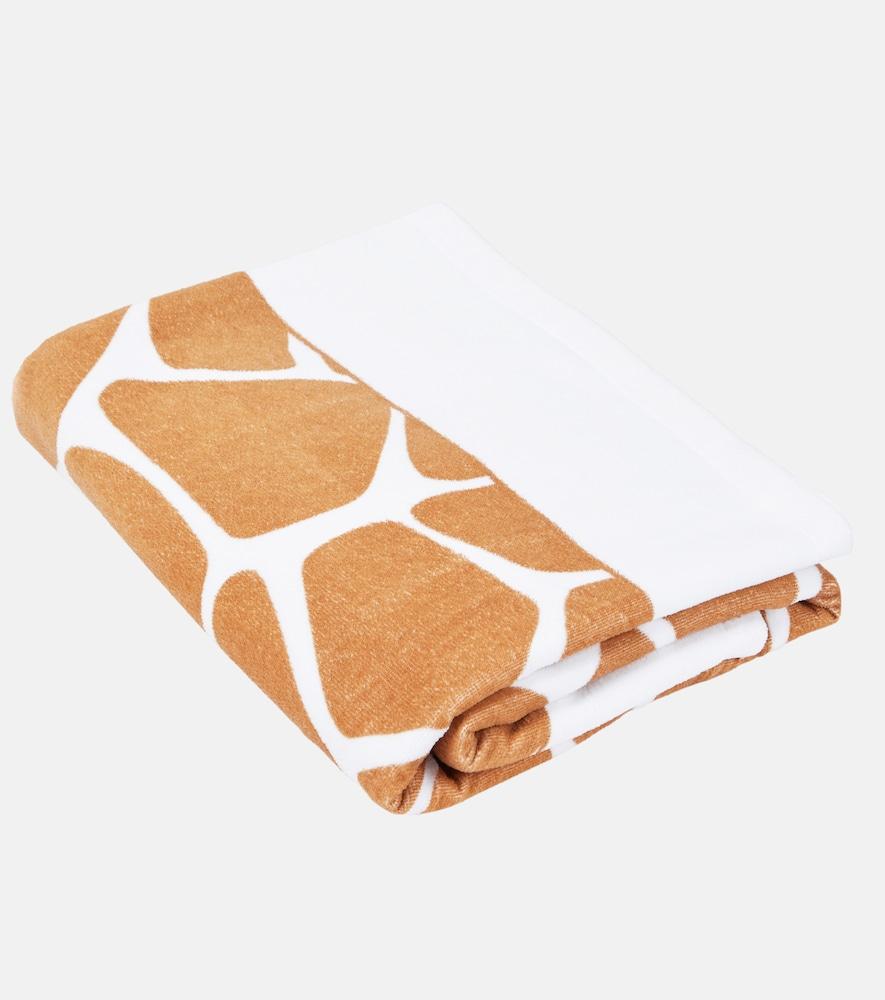 valentino printed cotton beach towel