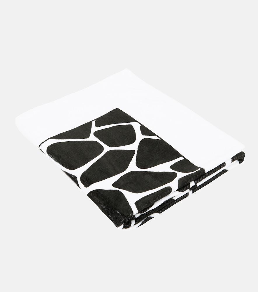 valentino printed cotton beach towel