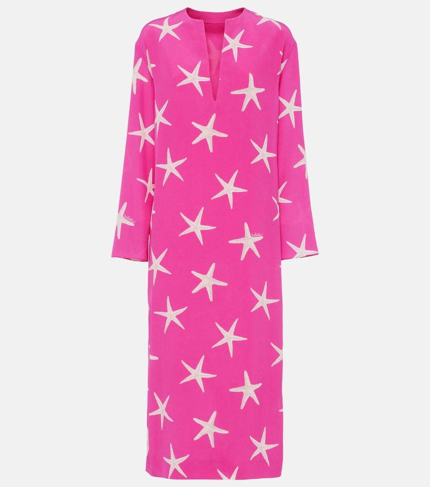 valentino printed silk kaftan