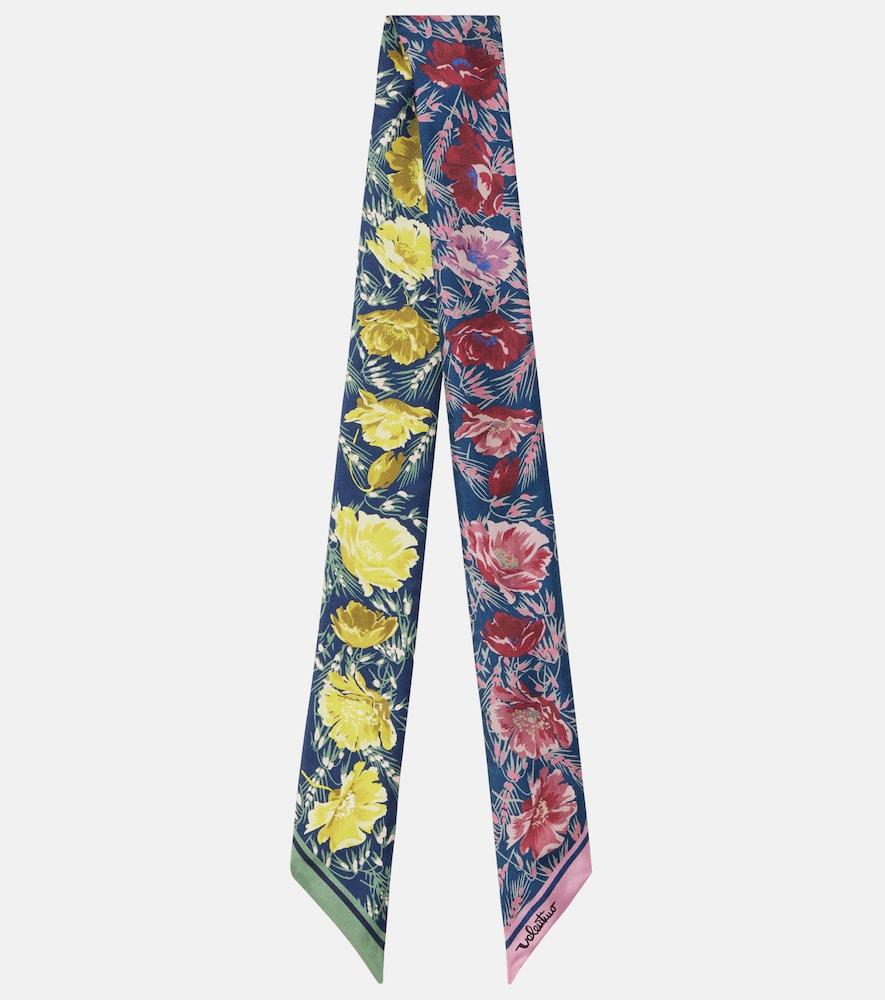 valentino printed silk twill scarf