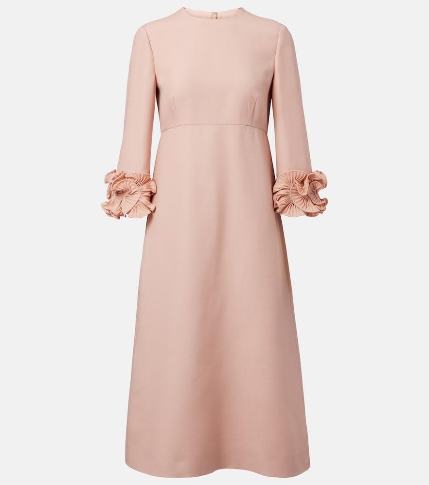 valentino ruffled crêpe couture midi dress