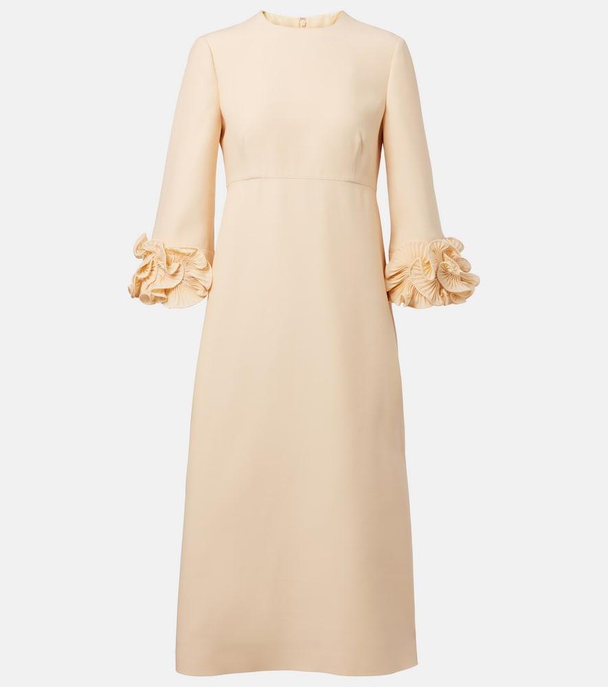 valentino ruffled crêpe couture midi dress