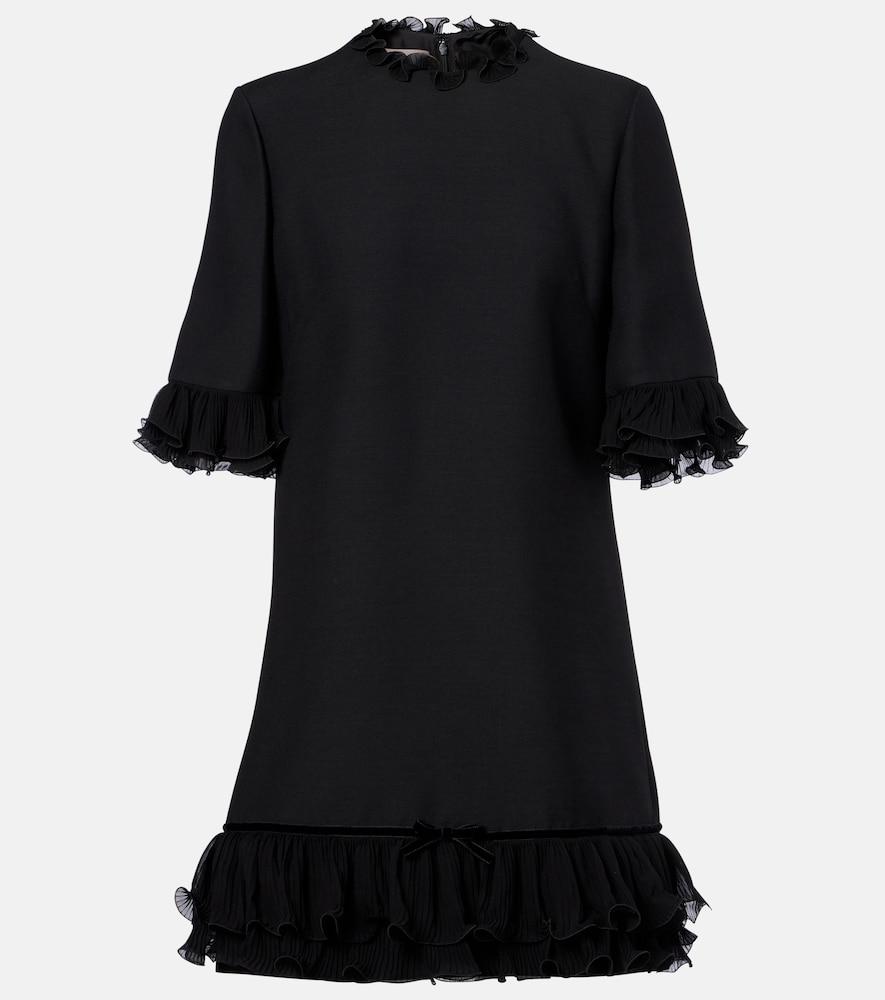 valentino ruffled silk crêpe minidress