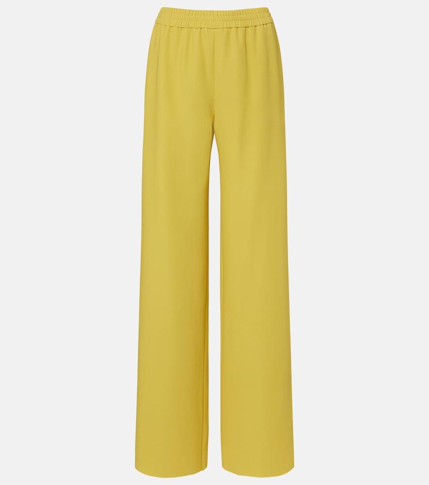 valentino silk wide-leg pants
