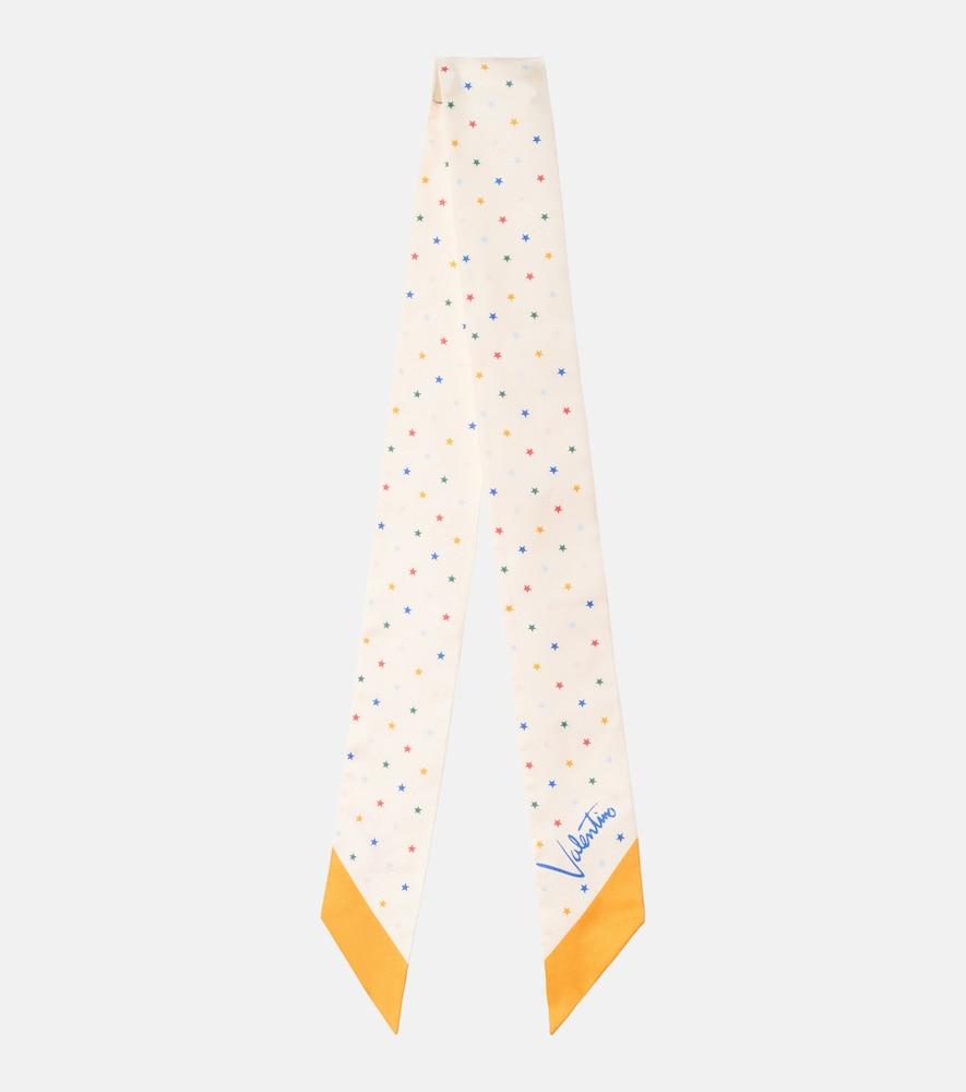 valentino starry silk scarf
