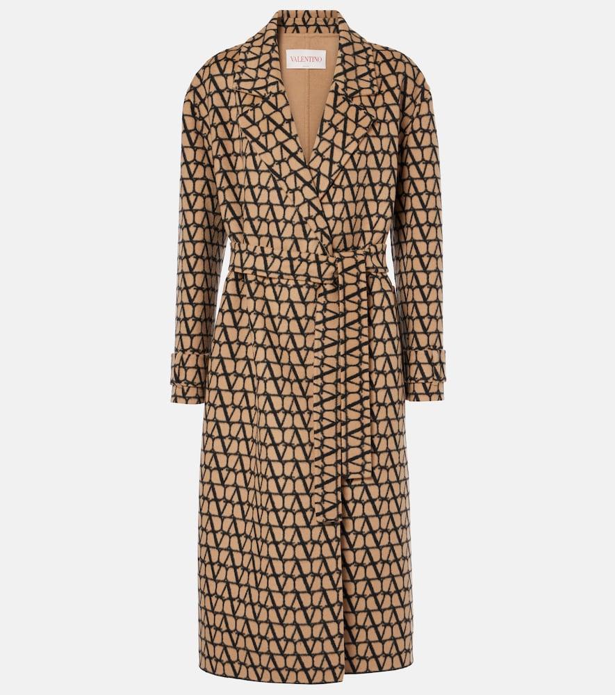 valentino toile iconographe wool and silk coat