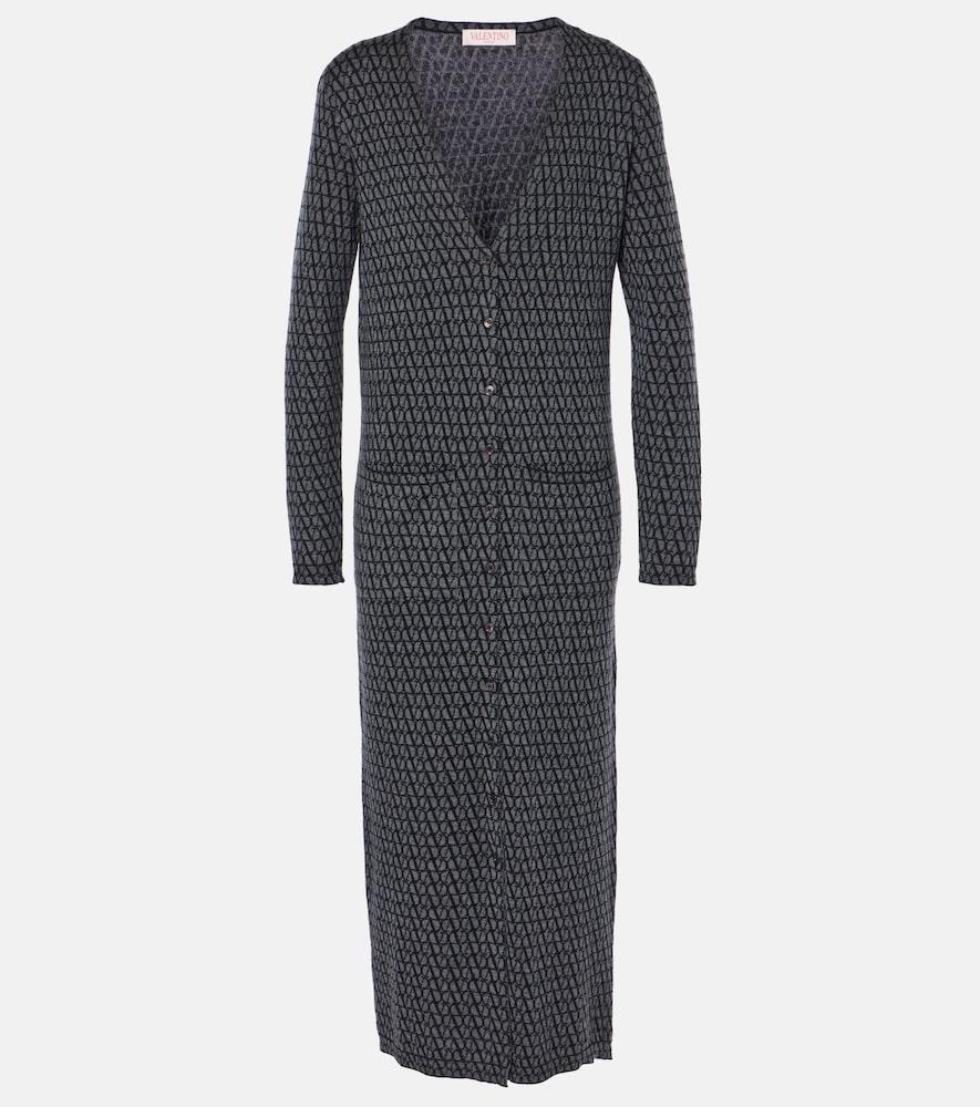 valentino toile iconographe wool maxi dress