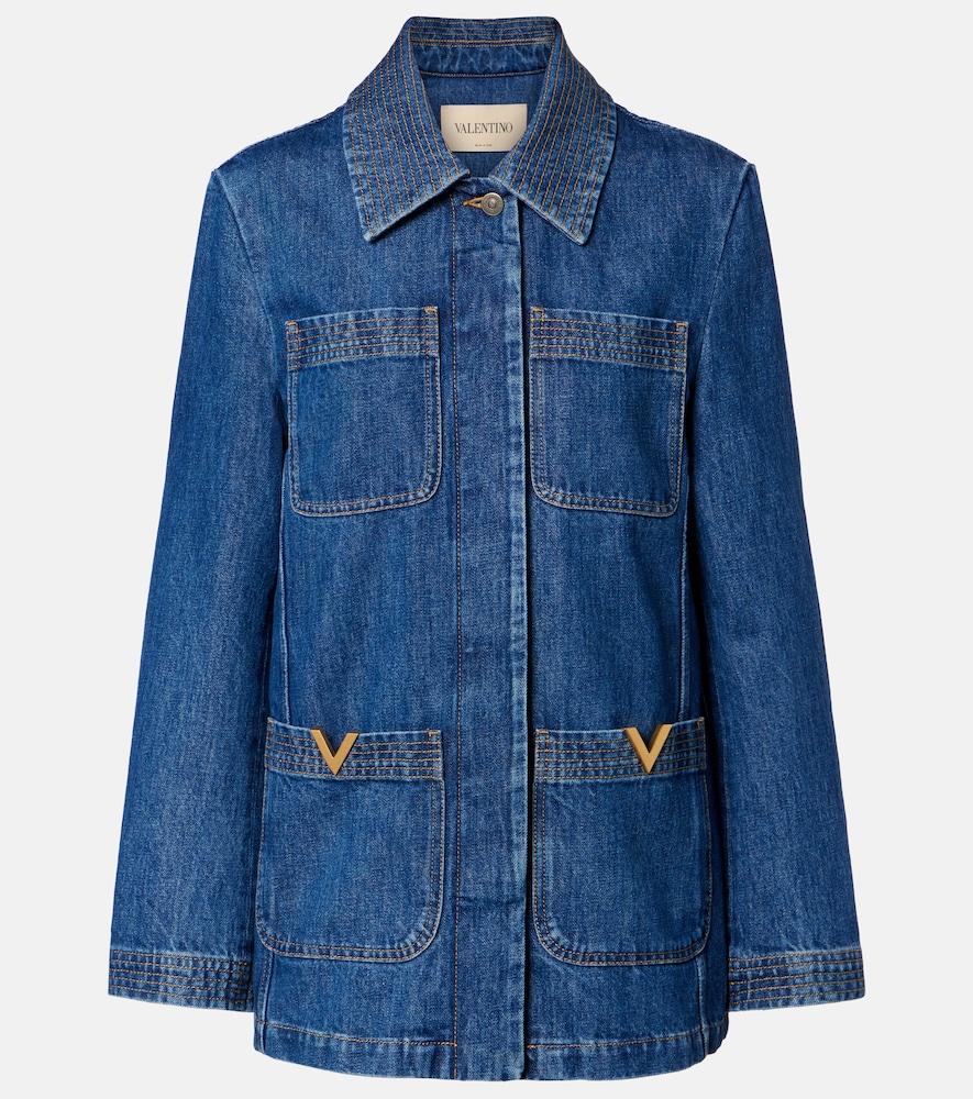 valentino vgold denim field jacket