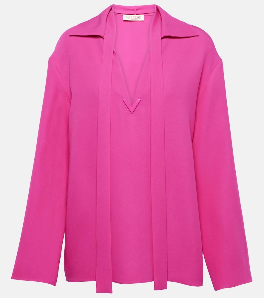 valentino vgold tie-neck blouse