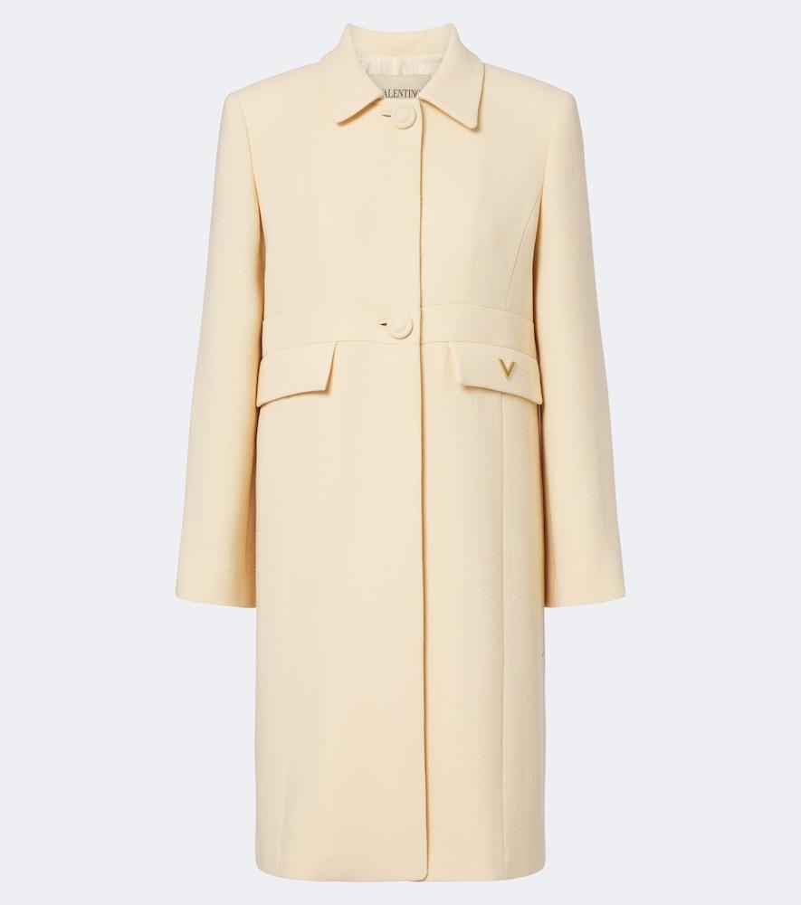 valentino vgold virgin wool crêpe coat
