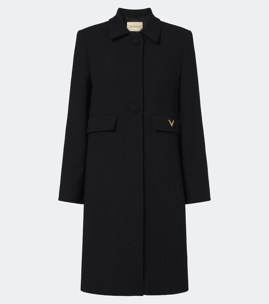 valentino vgold virgin wool crêpe coat