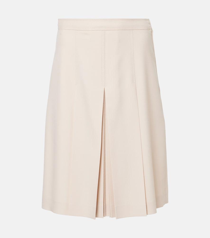 valentino virgin wool midi skirt