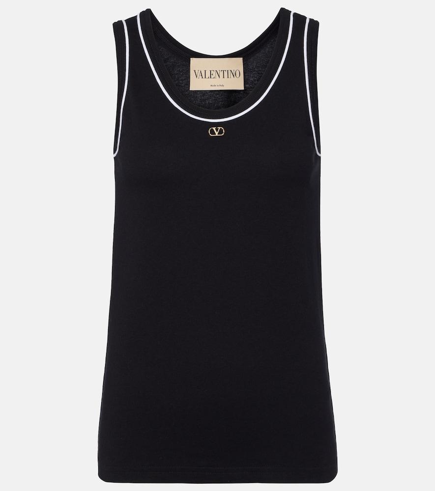 valentino vlogo cotton jersey tank top