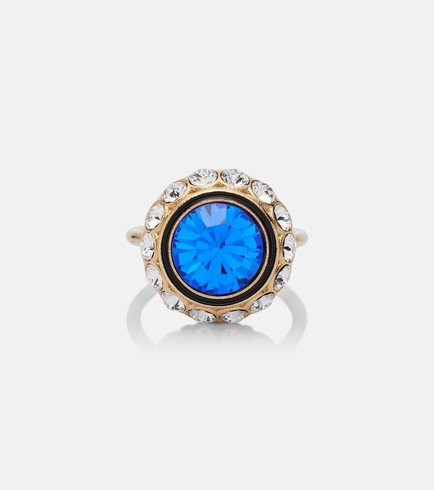 valentino vlogo crystal-embellished ring