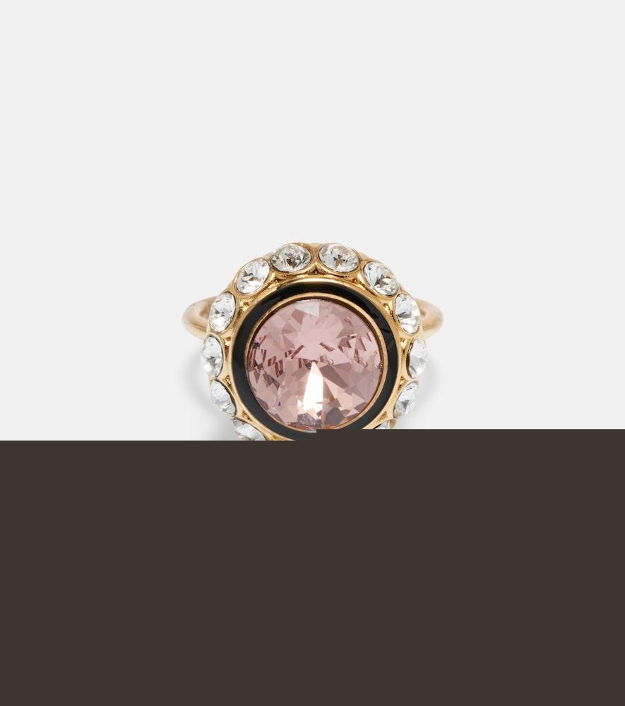 valentino vlogo crystal-embellished ring