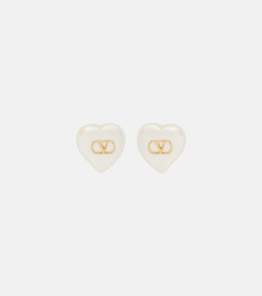 valentino vlogo faux pearl earrings