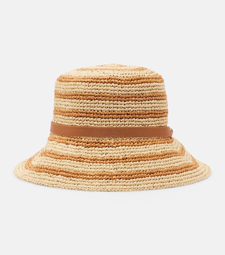 valentino vlogo raffia bucket hat