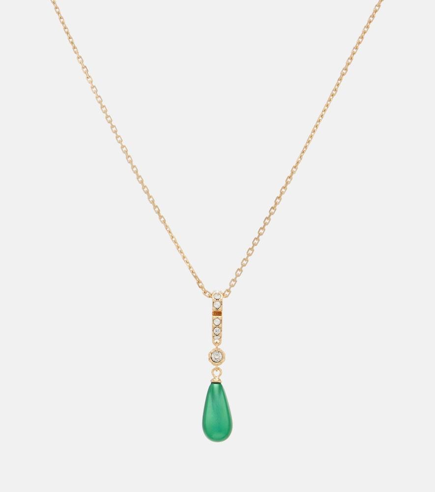 valentino vlogo swarovski-embellished pendant necklace