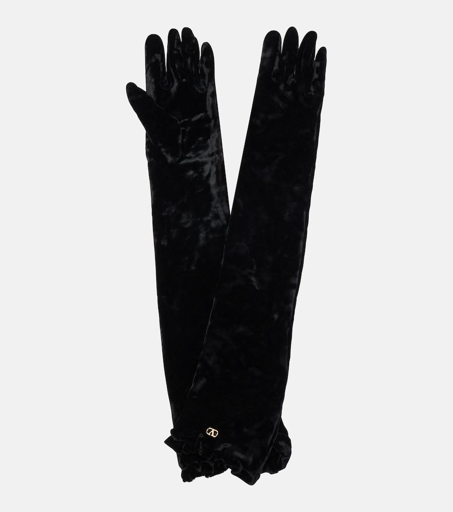 valentino vlogo velvet gloves