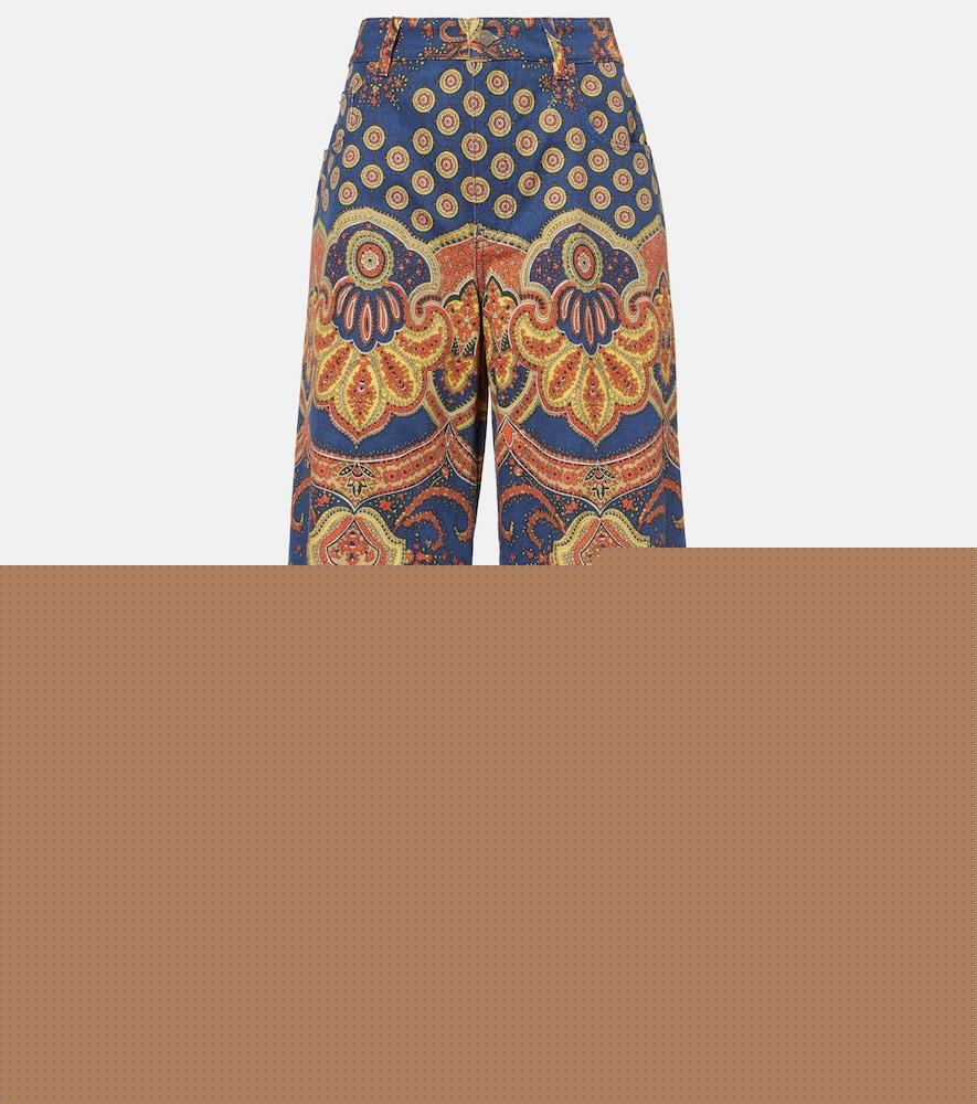 valentino voyage imaginaire wide-leg jeans