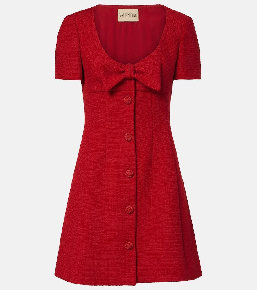 valentino wool-blend tweed minidress