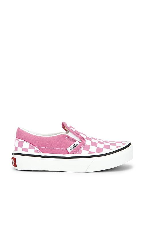 vans kids classic slip-on in pink. - size 12.5 (also in 13.5)