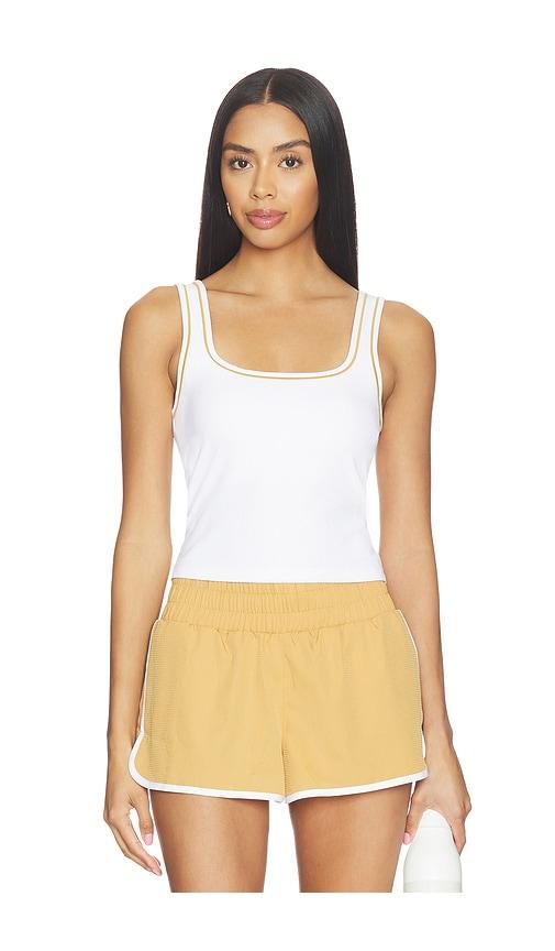 varley barney piped tank top in white. - size l (also in m, s, xl, xs)