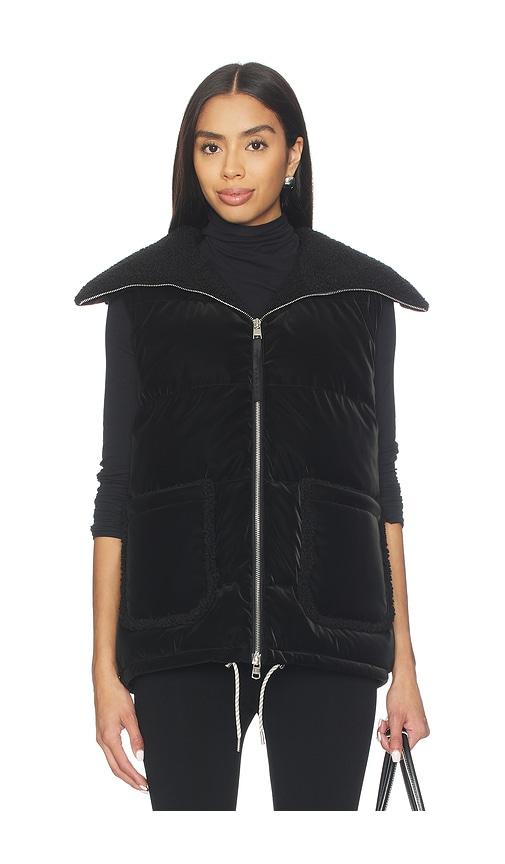 varley evie puffer gilet in black. - size l (also in m, s)