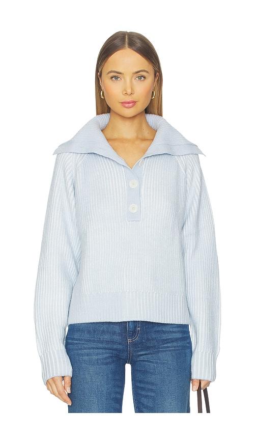 varley filey plated sweater in baby blue. - size s (also in xs)