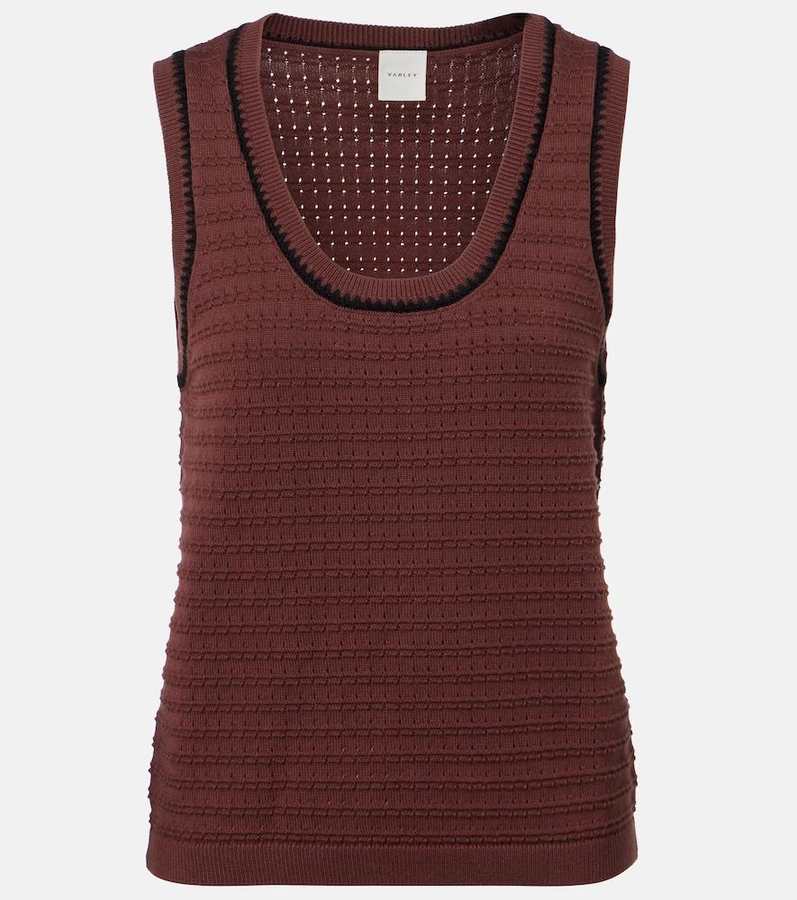 varley gideon pointelle cotton tank top