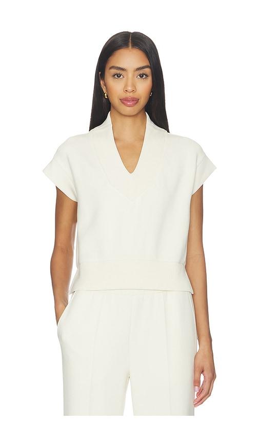 varley gracee v-neck tank top in cream. - size l (also in xs, m, xl)