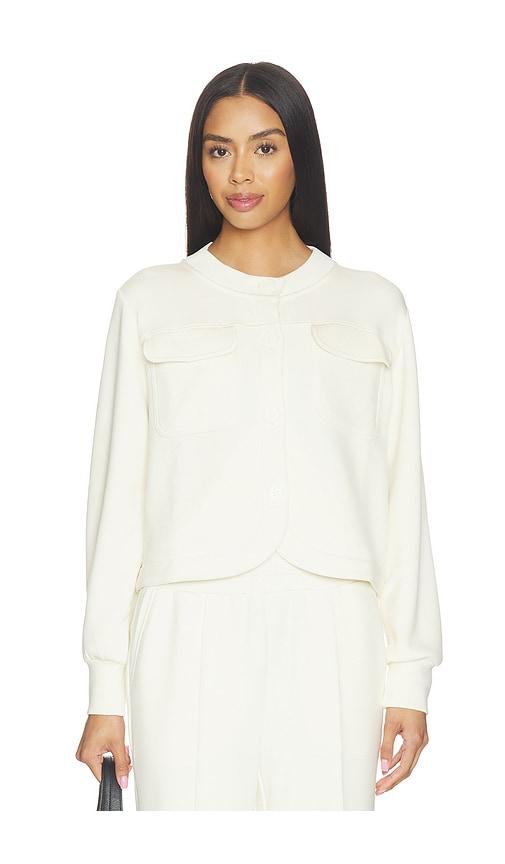 varley hartwell button through jacket in cream. - size l (also in m, s)