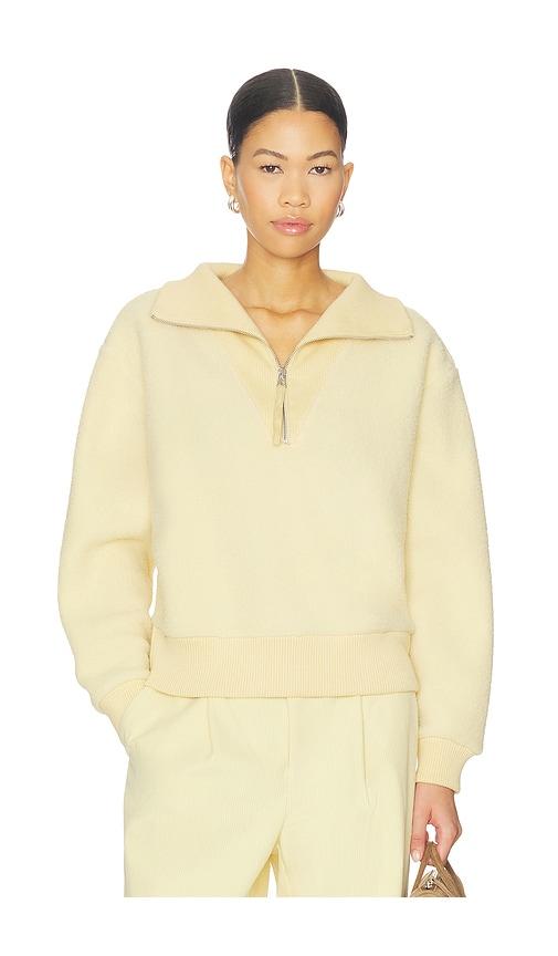 varley jaylin half zip fleece in lemon. - size l (also in xl, xs)