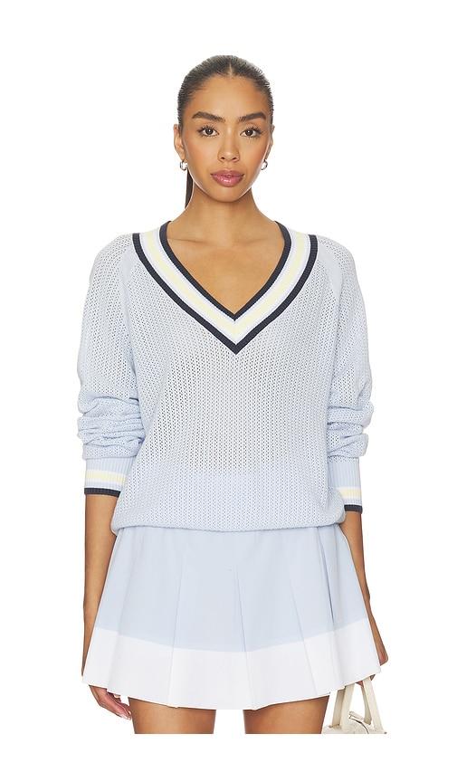 varley maurice v-neck sweater in blue. - size m (also in xl)