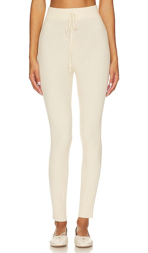 varley mocado rib knit legging in grey. - size l (also in xl)