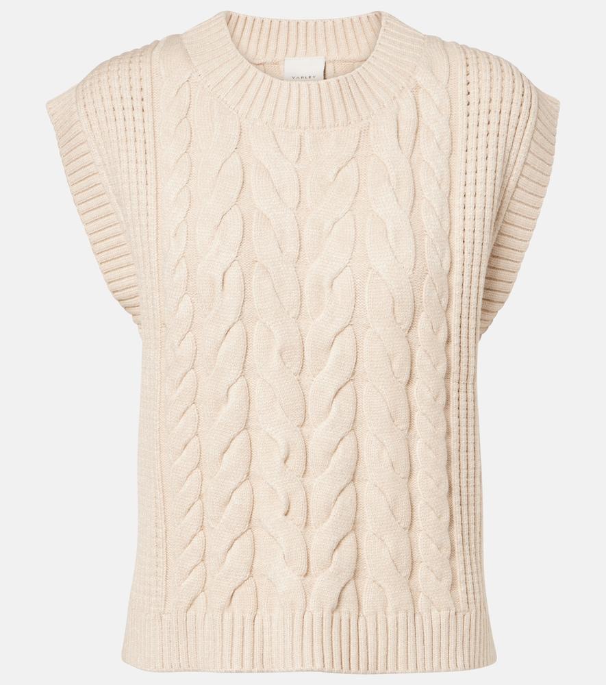 varley pixie cable-knit sweater vest