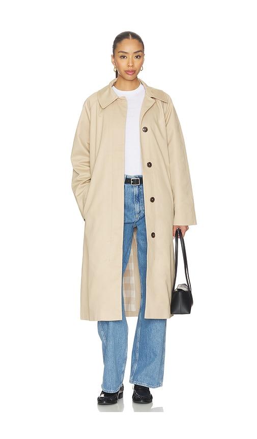 varley robyn car coat in beige. - size l (also in m)