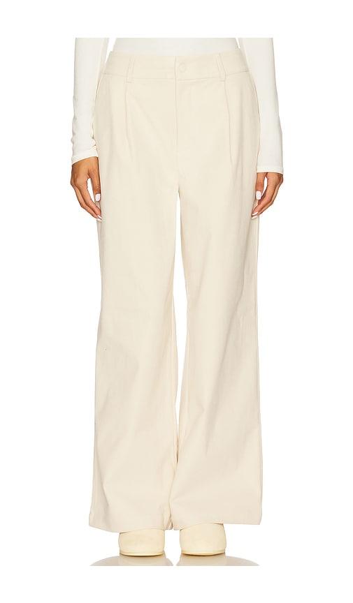 varley rocio wide leg 29.5 pant in ivory. - size l (also in s, m, xl)