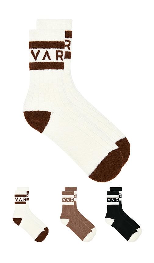 varley spencer sock 3 pack in ivory. - size s/m (also in )