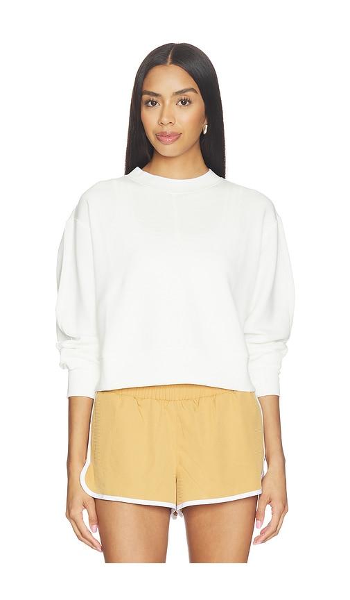 varley tasmin cropped sweater in white. - size l (also in xs, s, m)