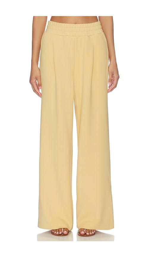 varley the extra wide leg pant in yellow. - size m (also in xs, s)