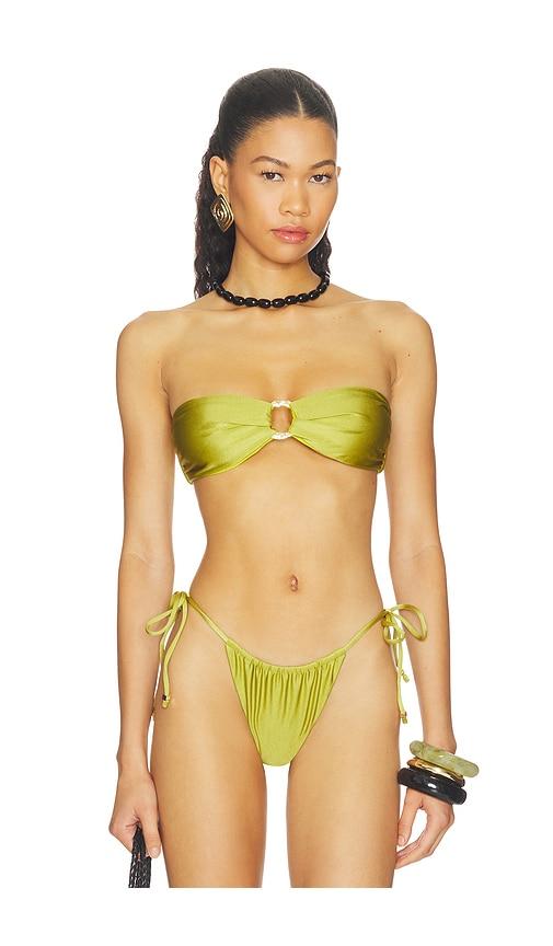vdm bailey pistachio reversible bandeau in green. - size l (also in m, s, xs)